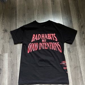 Bad habit but good intentions vlone men t shirt